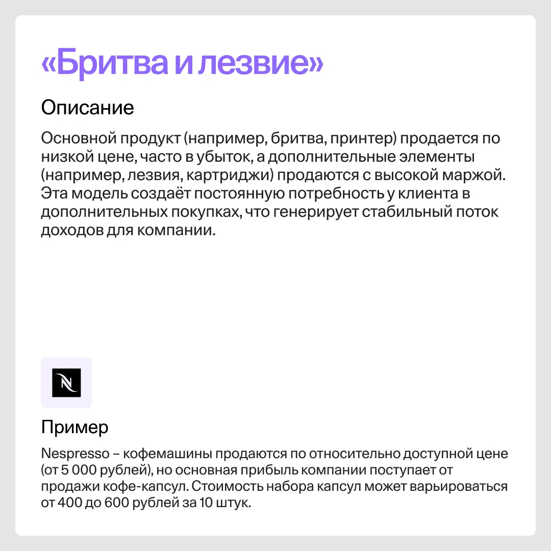 Модель «Бритва и лезвие»