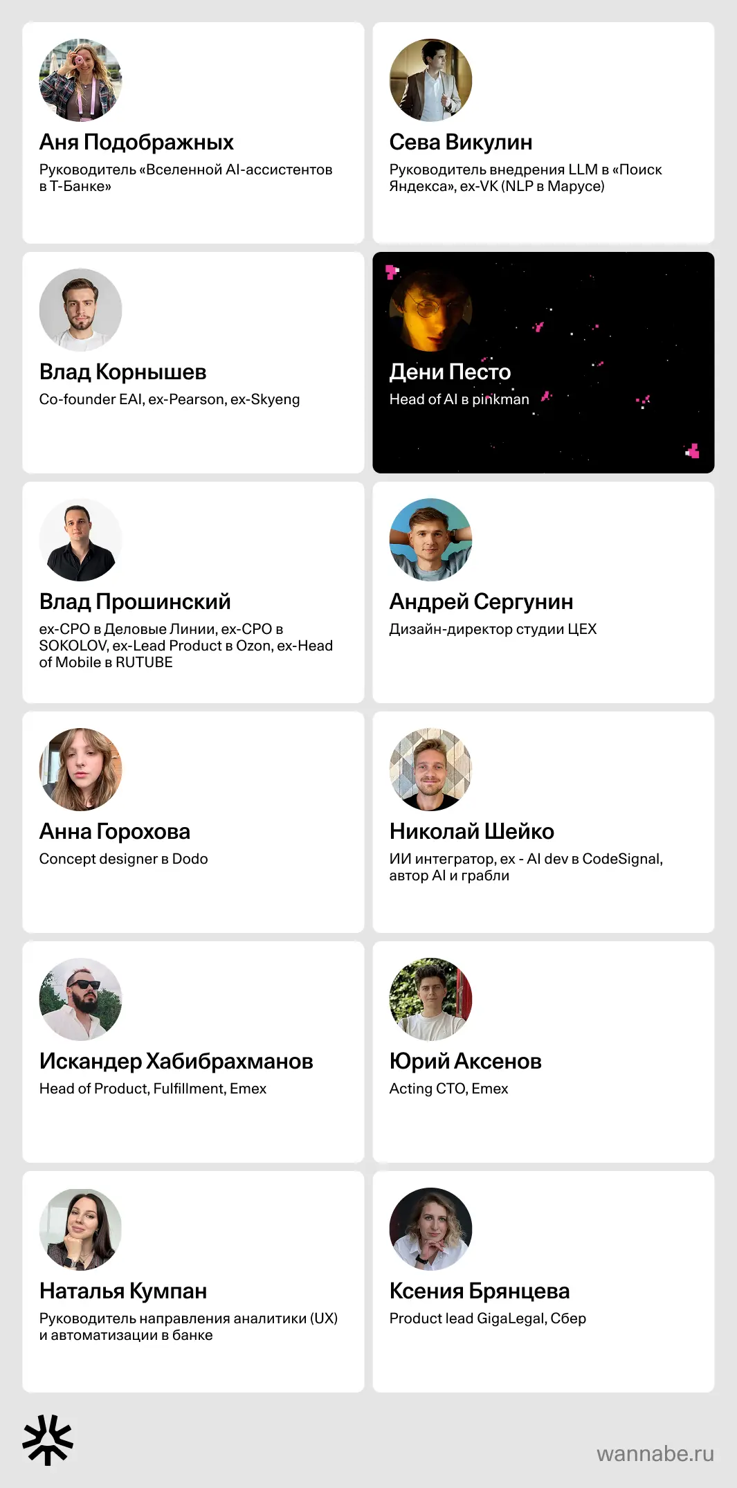 Спикеры и эксперты конференции WANNABE AI Genius