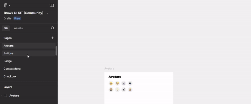 Browk UI KIT — пример большого UI-кита из Figma Community