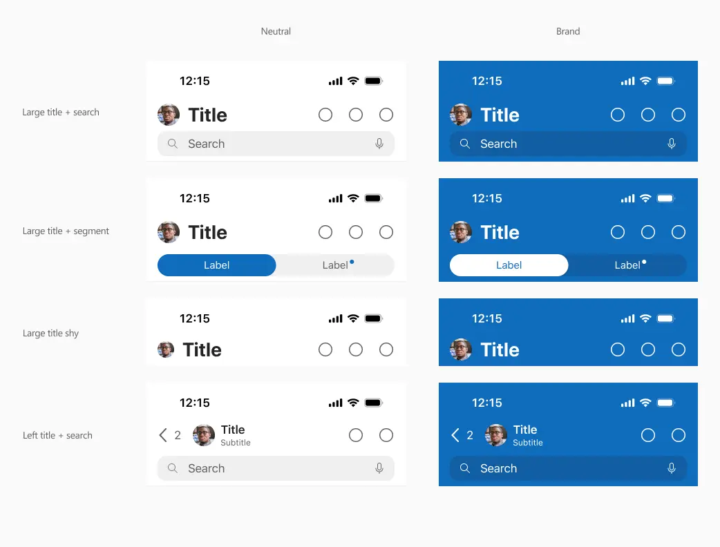 Пример организма в UI-ките Fluent 2 iOS
