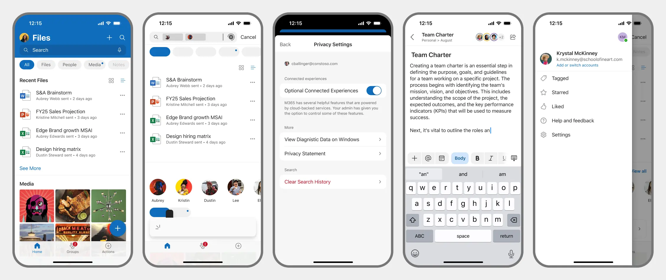 Пример шаблонов в UI-ките Fluent 2 iOS