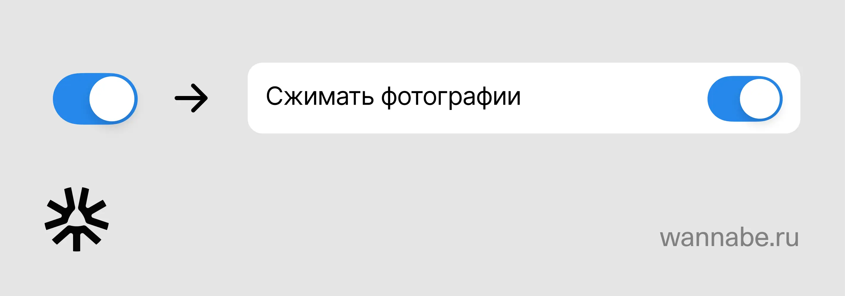 Переключатель как молекула — пункт настроек