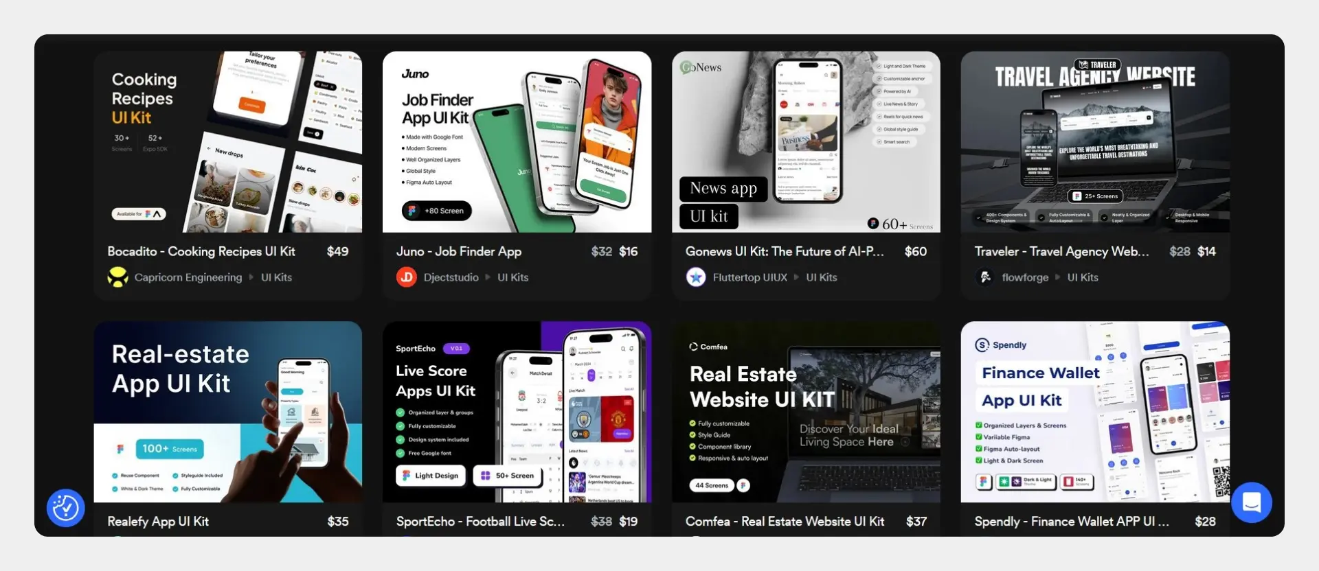 Платные UI-киты на UI8