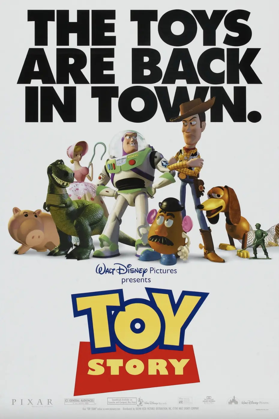 Афиша «Истории игрушек» в 1995 году до подписания нового соглашения с Disney