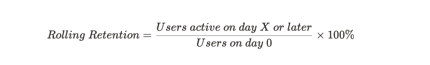 Формула Rolling Retention